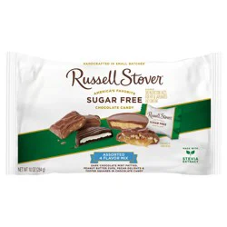 Russell Stover Sugar Free Chocolate Candy, Assorted 4 Flavor Mix, 10 oz. bag
