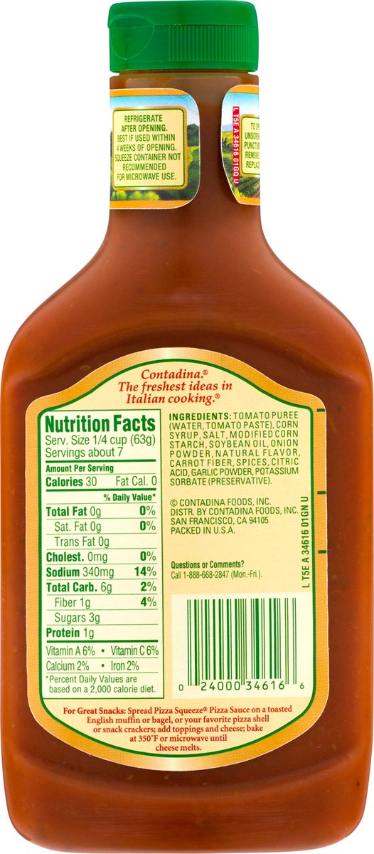slide 4 of 9, Contadina Pizza Sauce, 15 oz Squeeze Bottle, 15 oz