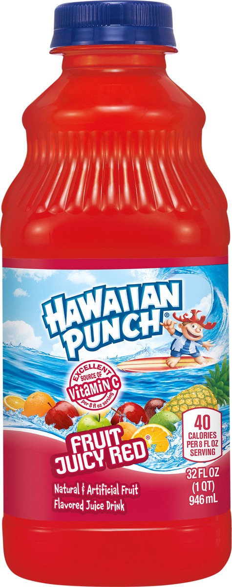 slide 10 of 11, Hawaiian Punch Fruit Juicy Red, 32 fl oz bottle, 32 fl oz