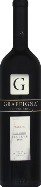 slide 1 of 1, Graffignia Wine Argentina Centenario Malbec Bottle, 750 ml