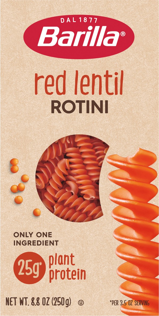 slide 6 of 9, Barilla Red Lentil Rotini Pasta, 8.8 oz