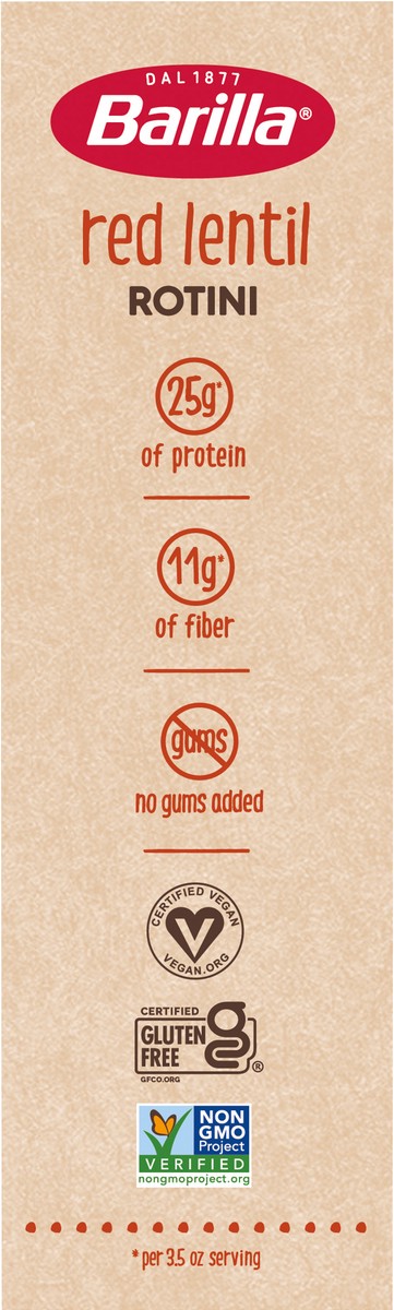 slide 8 of 9, Barilla Red Lentil Rotini Pasta, 8.8 oz