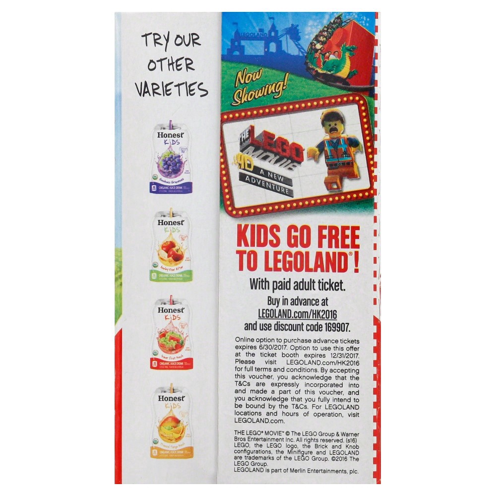 slide 7 of 9, Honest Kids Super Fruit Punch Organic Fruit Juice, 6.75 fl oz, 8 Pack, 54 fl oz