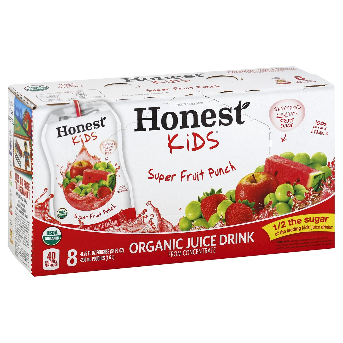 Honest Kids Super Fruit Punch Organic Juice Drinks 8pk675 Fl Oz