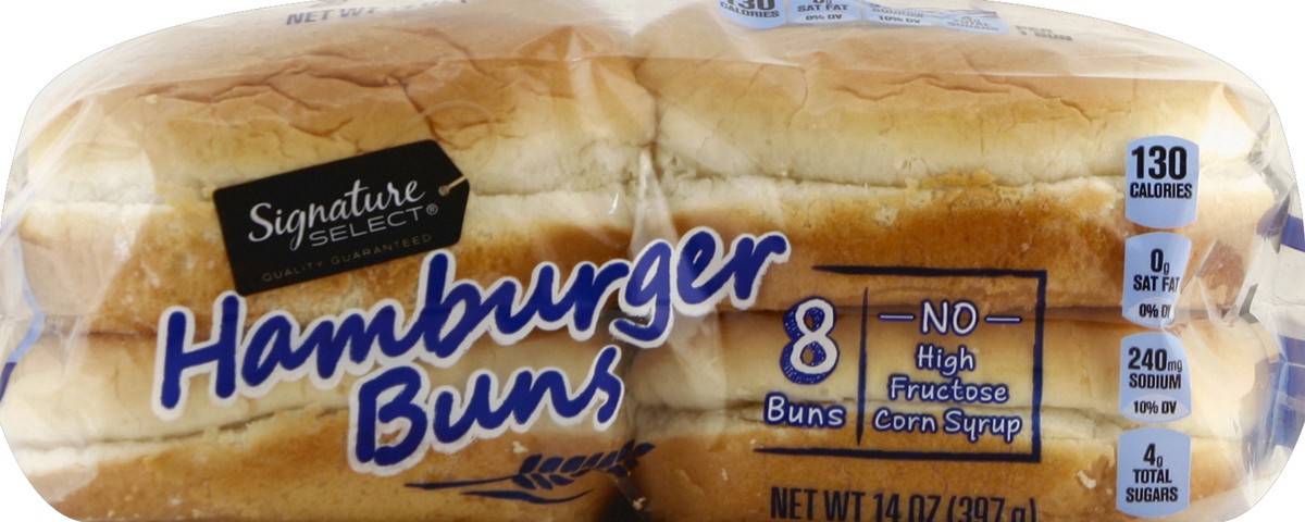 slide 4 of 7, Signature Select Buns Hamburger, 