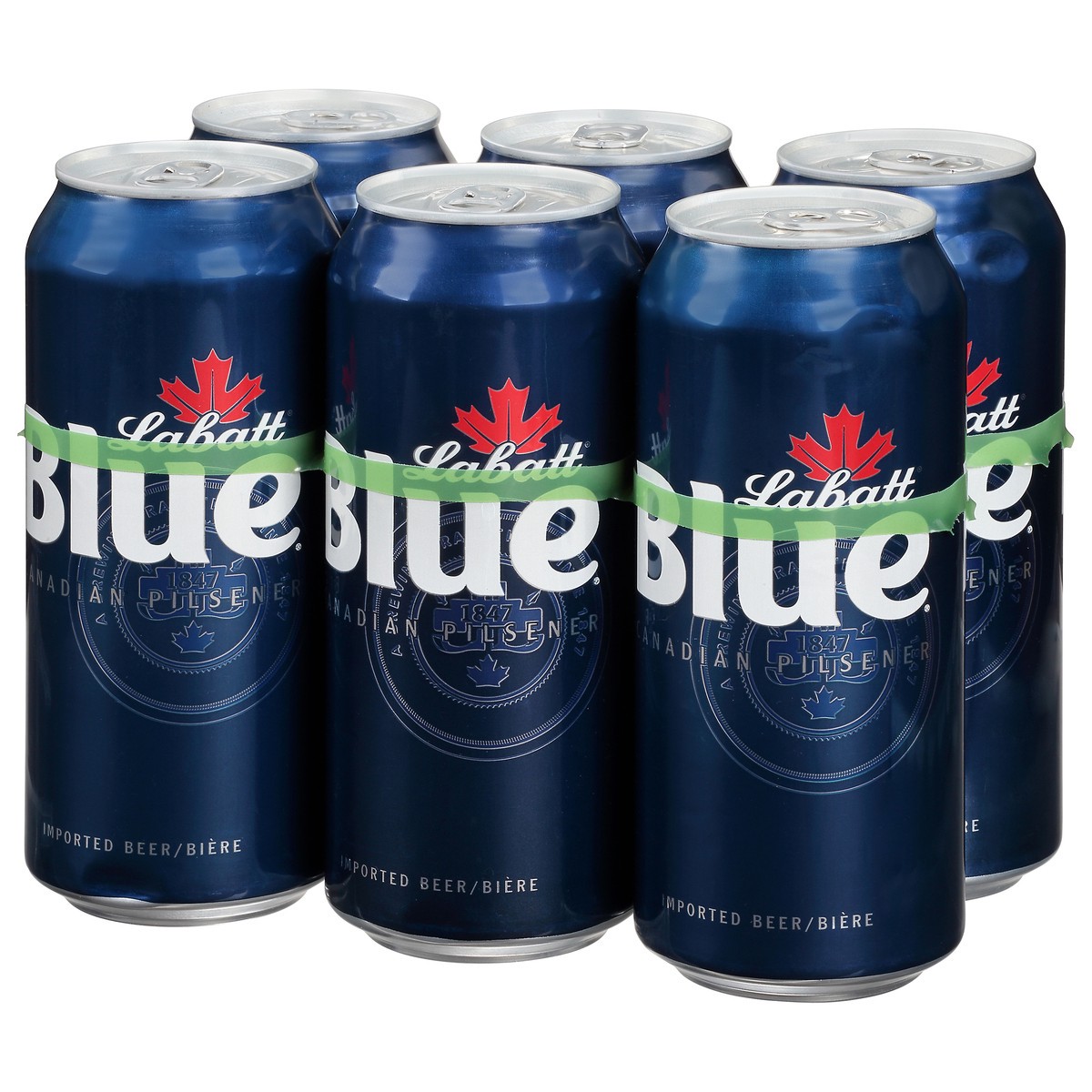 slide 2 of 10, Labatt Blue Canadian Pilsner Beer 6 - 16 fl oz Cans, 6 ct; 12 oz