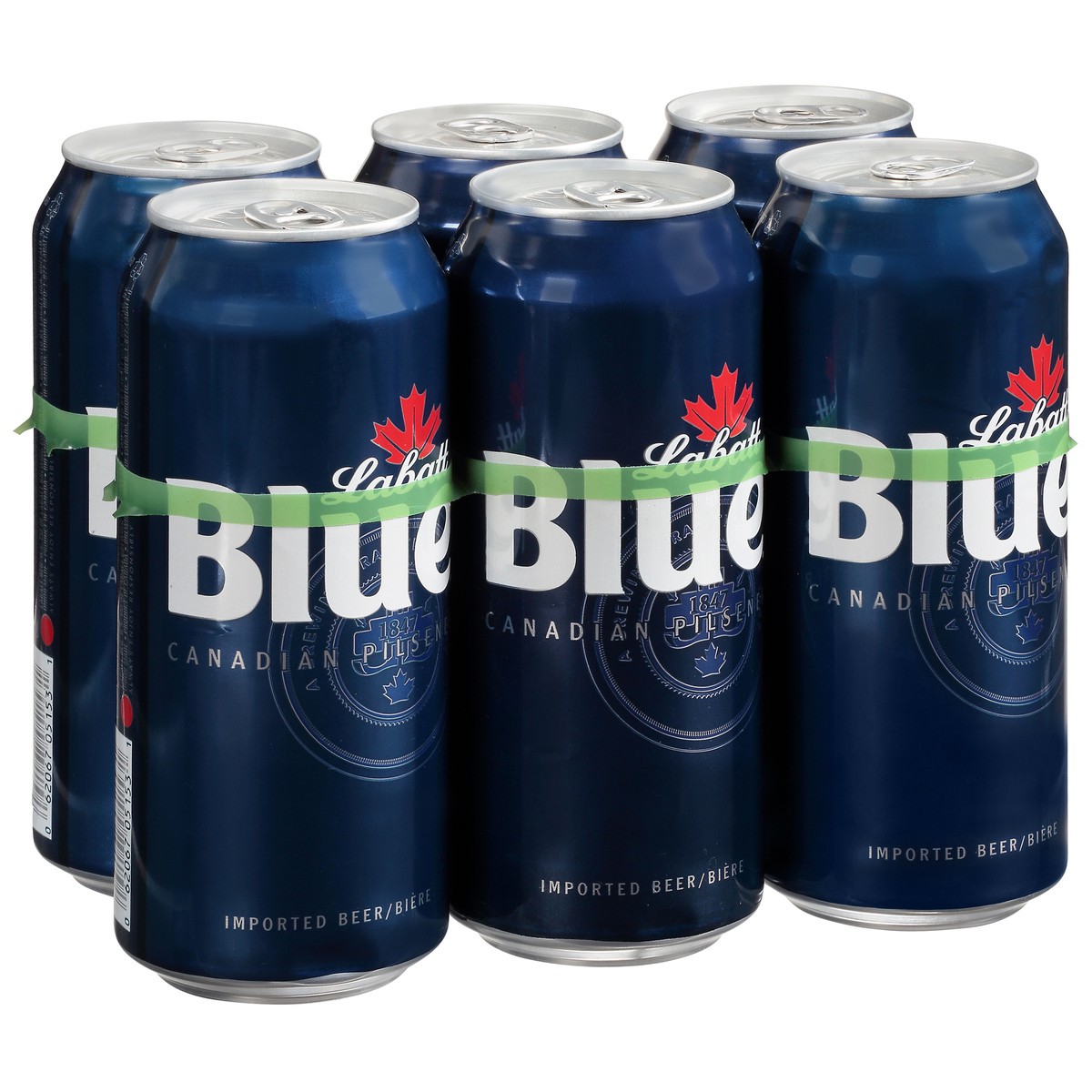 slide 6 of 10, Labatt Blue Canadian Pilsner Beer 6 - 16 fl oz Cans, 6 ct; 12 oz