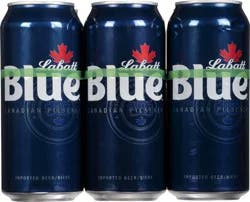 Labatt Blue Canadian Pilsner Beer 6 - 16 fl oz Cans