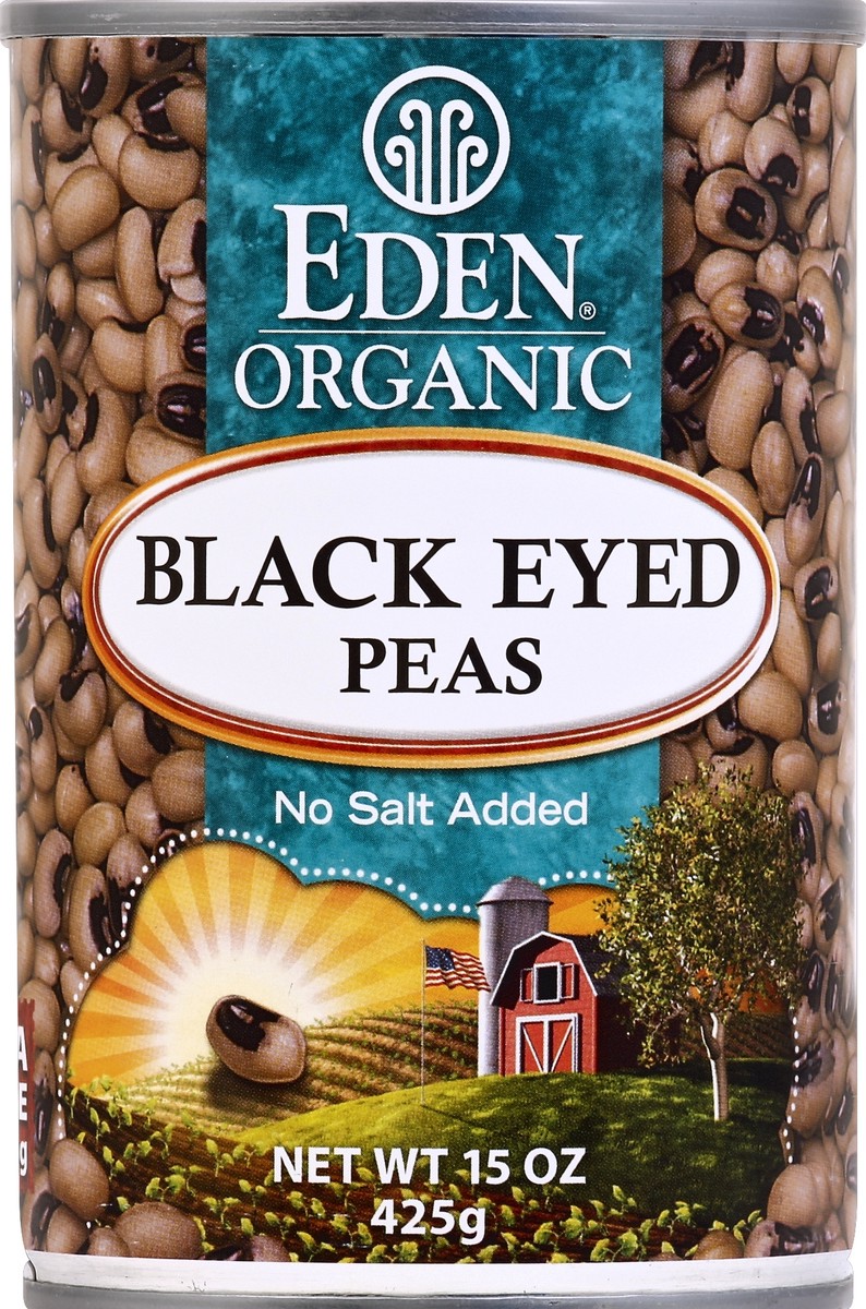 slide 2 of 2, Eden Foods Eden Organic Peas Black Eyed No Salt Added, 15 oz
