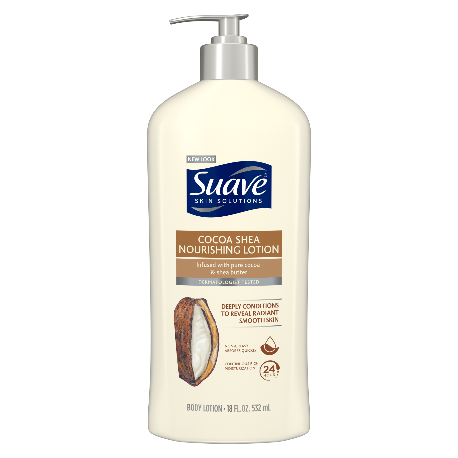 slide 2 of 6, Suave Skin Solutions Body Lotion Cocoa Butter & Shea, 18 oz, 
