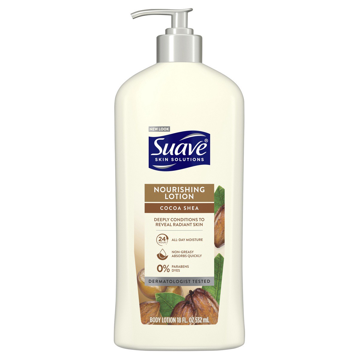 slide 1 of 6, Suave Skin Solutions Body Lotion Cocoa Butter & Shea, 18 oz, 