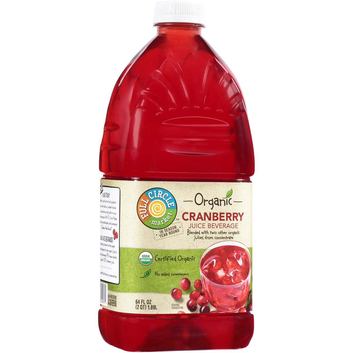 slide 8 of 9, Full Circle Market Organic Cranberry Flavored Juice Beverage 64 fl oz, 64 fl oz