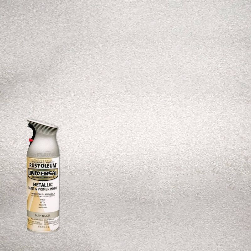 slide 1 of 76, Rust-Oleum 11oz Universal Metallic Spray Paint Nickel, 11 oz