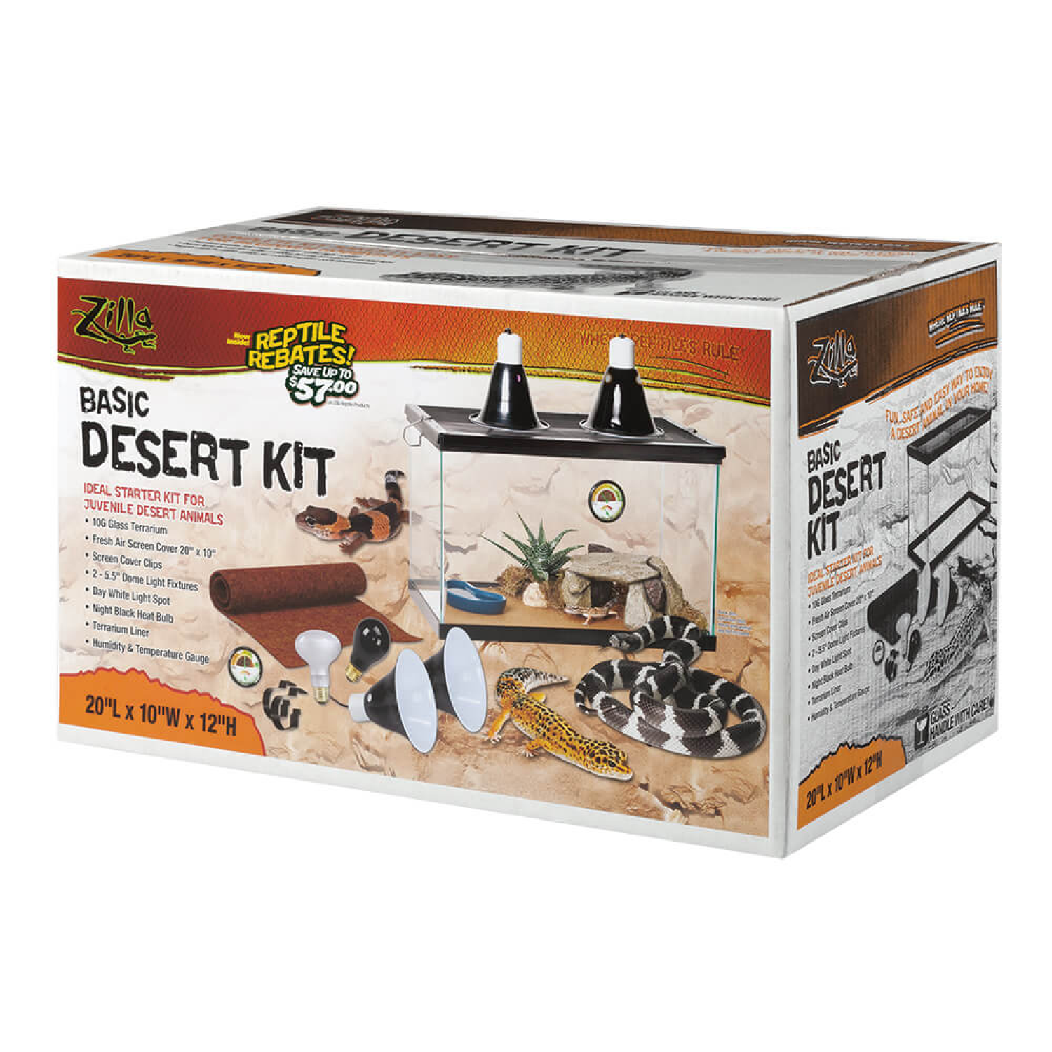 slide 2 of 5, Zilla Desert Reptile Terrarium Starter Kit 10, 1 ct
