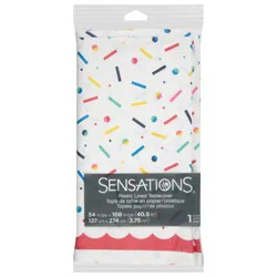 Sensations Birthday Bliss Plastic Lined Tablecover 1 Each