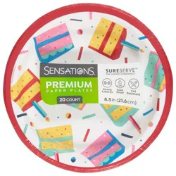 Sensations Premium 8.5 inch Paper Plates - 20 ct