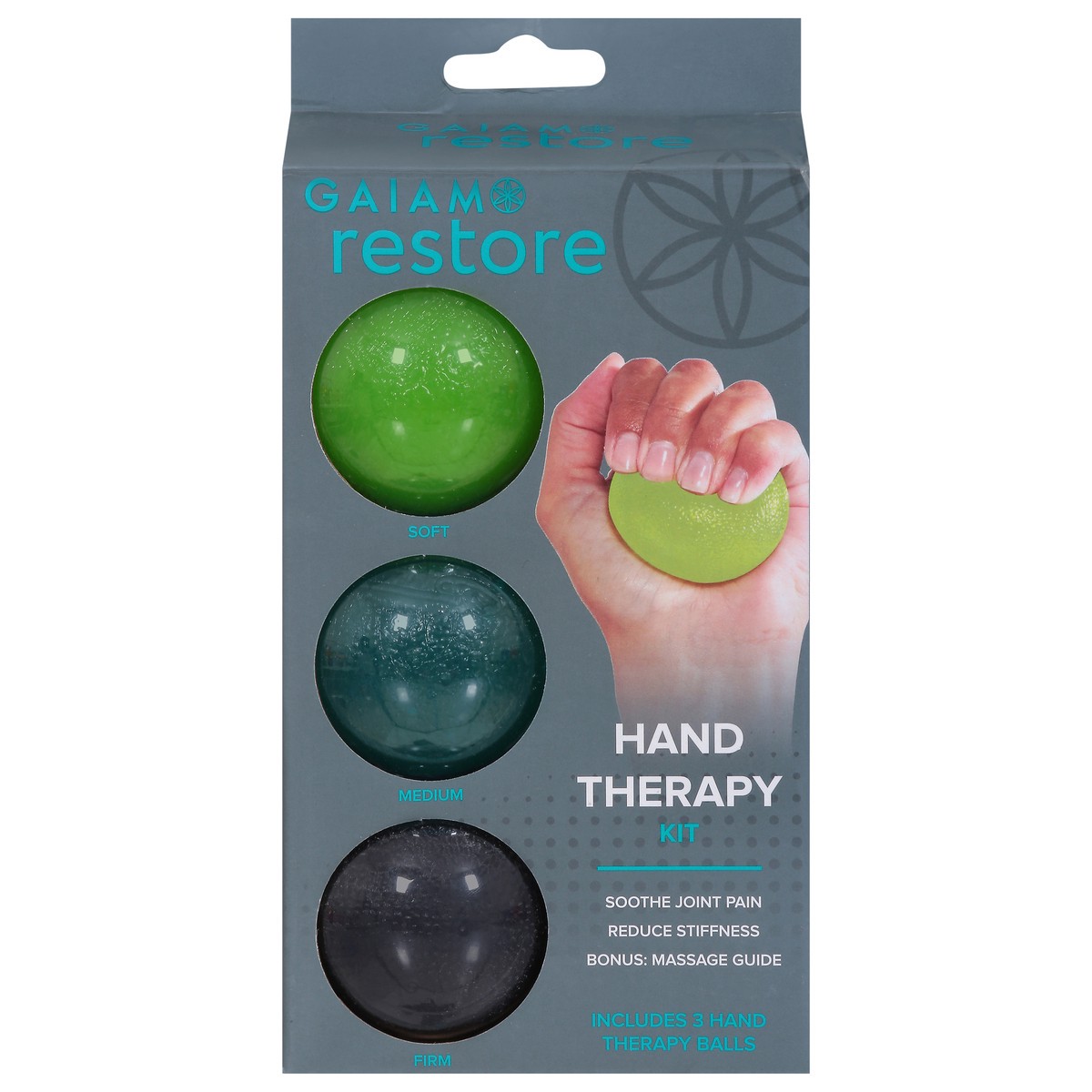 slide 1 of 9, Gaiam Restore Hand Therapy Kit 1 ea, 1 ct