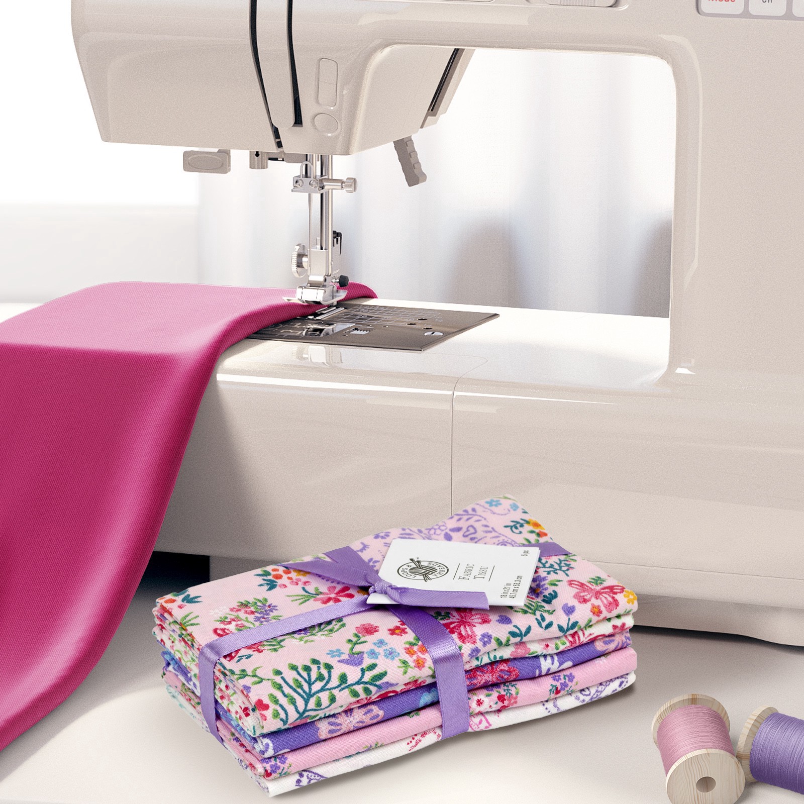 slide 2 of 8, Fabric Bundle By Loops & Threads, 18 in x 21 in