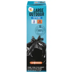 Giant Large Outdoor Flap Tie Trash Bags 30 Gallon