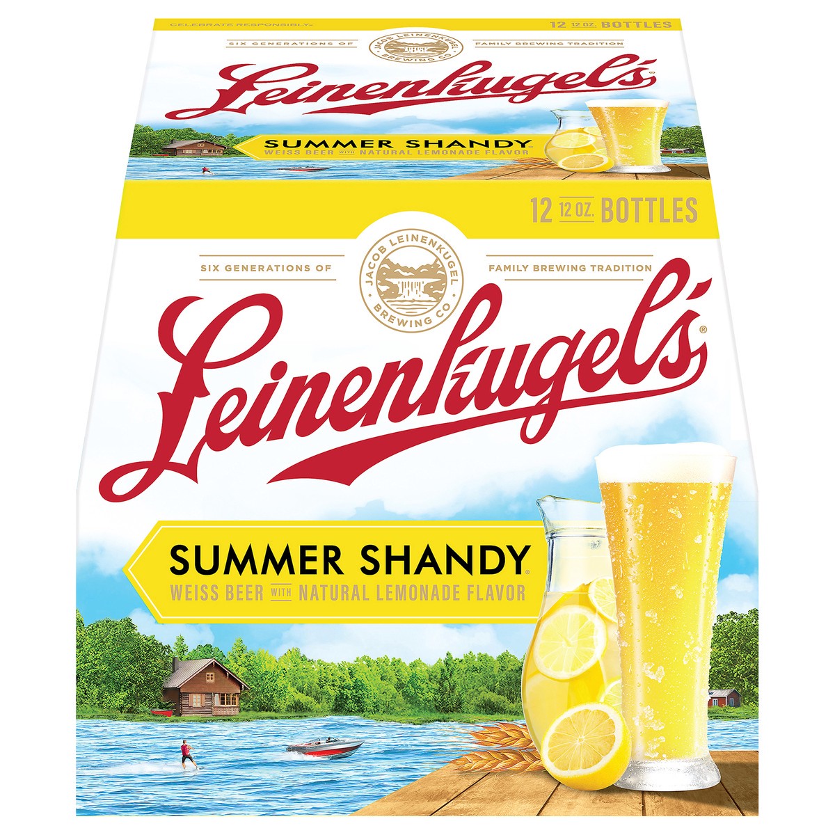 slide 1 of 5, Leinenkugel's Summer Shandy Craft Beer, 4.2% ABV, 12-pack, 12-oz beer bottles, 12 ct; 12 fl oz