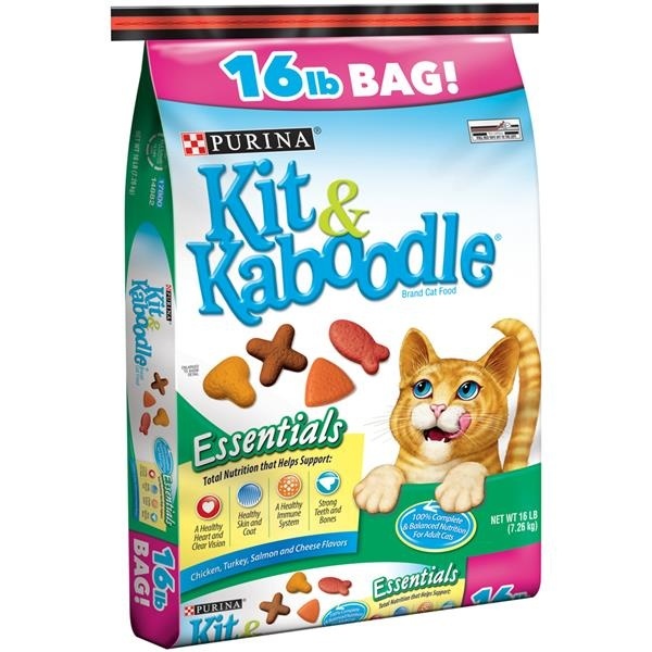 slide 1 of 1, Purina Kit & Kaboodle Essentials Cat Food, 16 lb