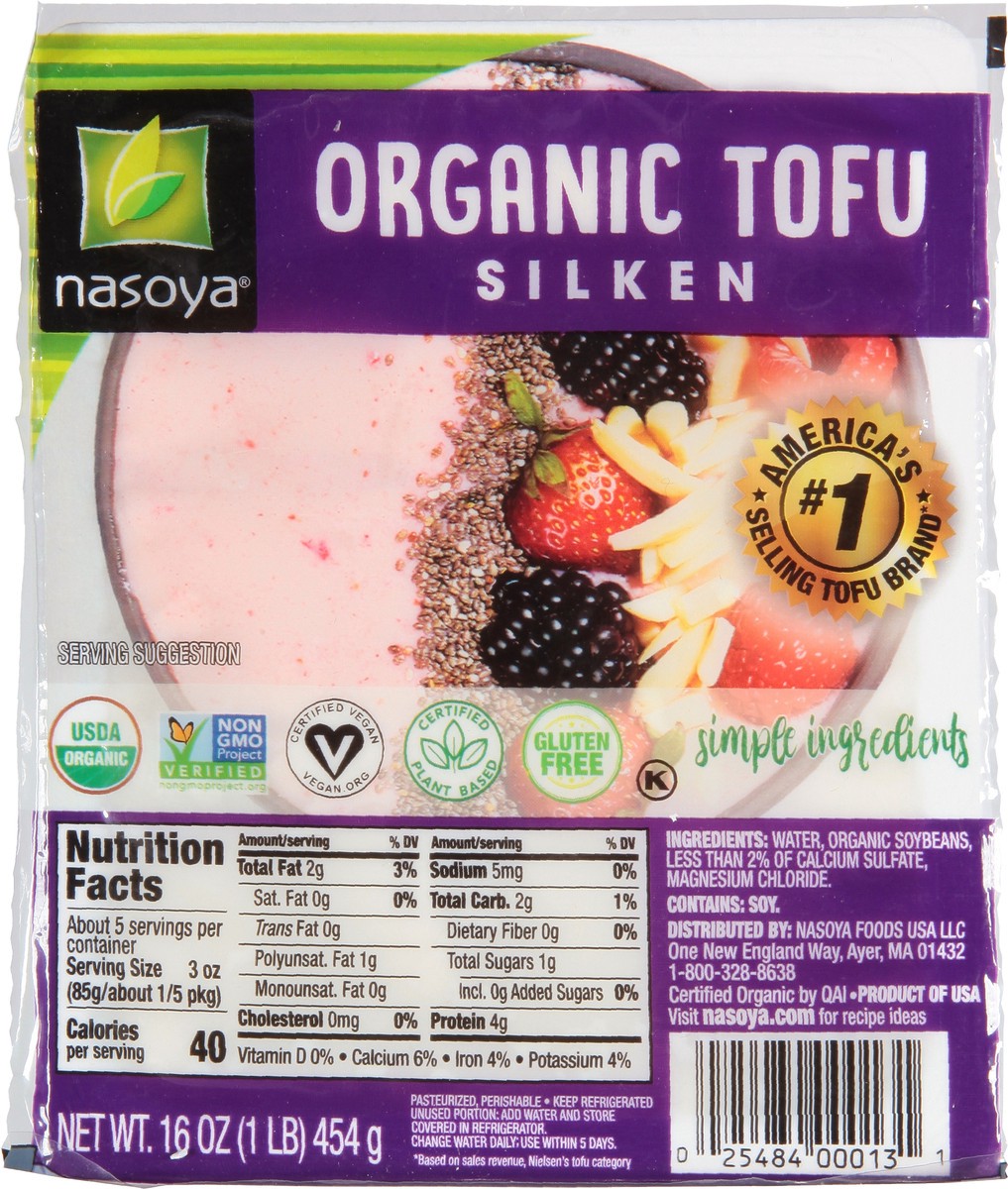 slide 6 of 9, Nasoya Silken Organic Tofu 16 oz, 16 oz