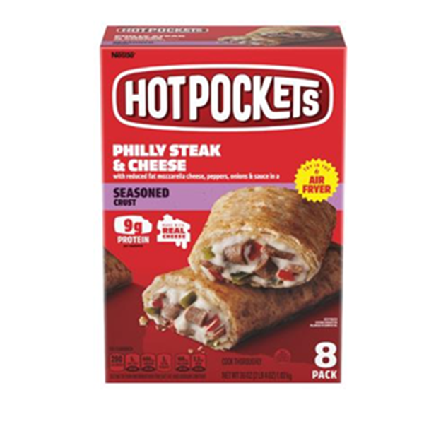 slide 1 of 1, Hot Pockets Philly Steak and Cheese, Frozen Snack, 8 Pack, 36 oz