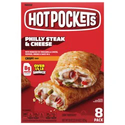 Hot Pockets Philly Steak and Cheese, Frozen Snack, 8 Pack