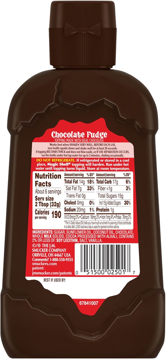 slide 8 of 8, Smucker's Magic Shell Chocolate Fudge Topping, 7.25 oz