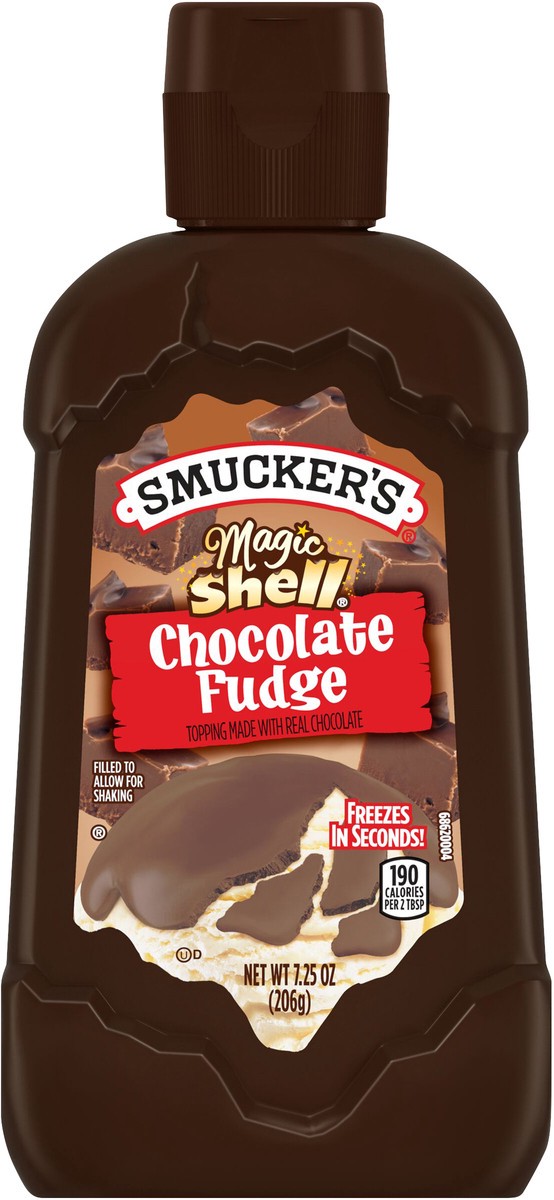 slide 3 of 8, Smucker's Magic Shell Chocolate Fudge Topping, 7.25 oz