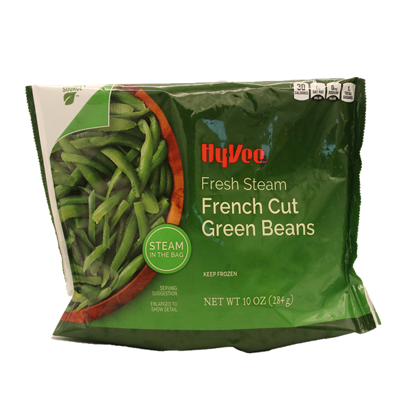 slide 1 of 1, Hy-Vee Fresh Steam French Cut Green Beans, 10 oz