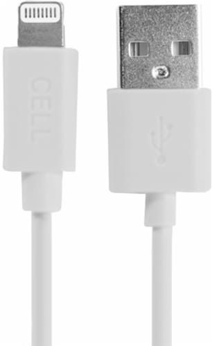 slide 1 of 1, Cellcandy Usb-To-Lightning Sync/Charge Cable For Apple Products - White - 4 Foot, 1 ct