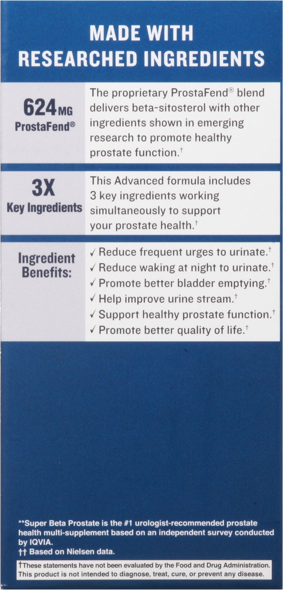 slide 11 of 13, Super Beta Prostate Advanced Chewable Tablets Natural Berry Flavor Chewables 60 60 ea Box, 60 ct