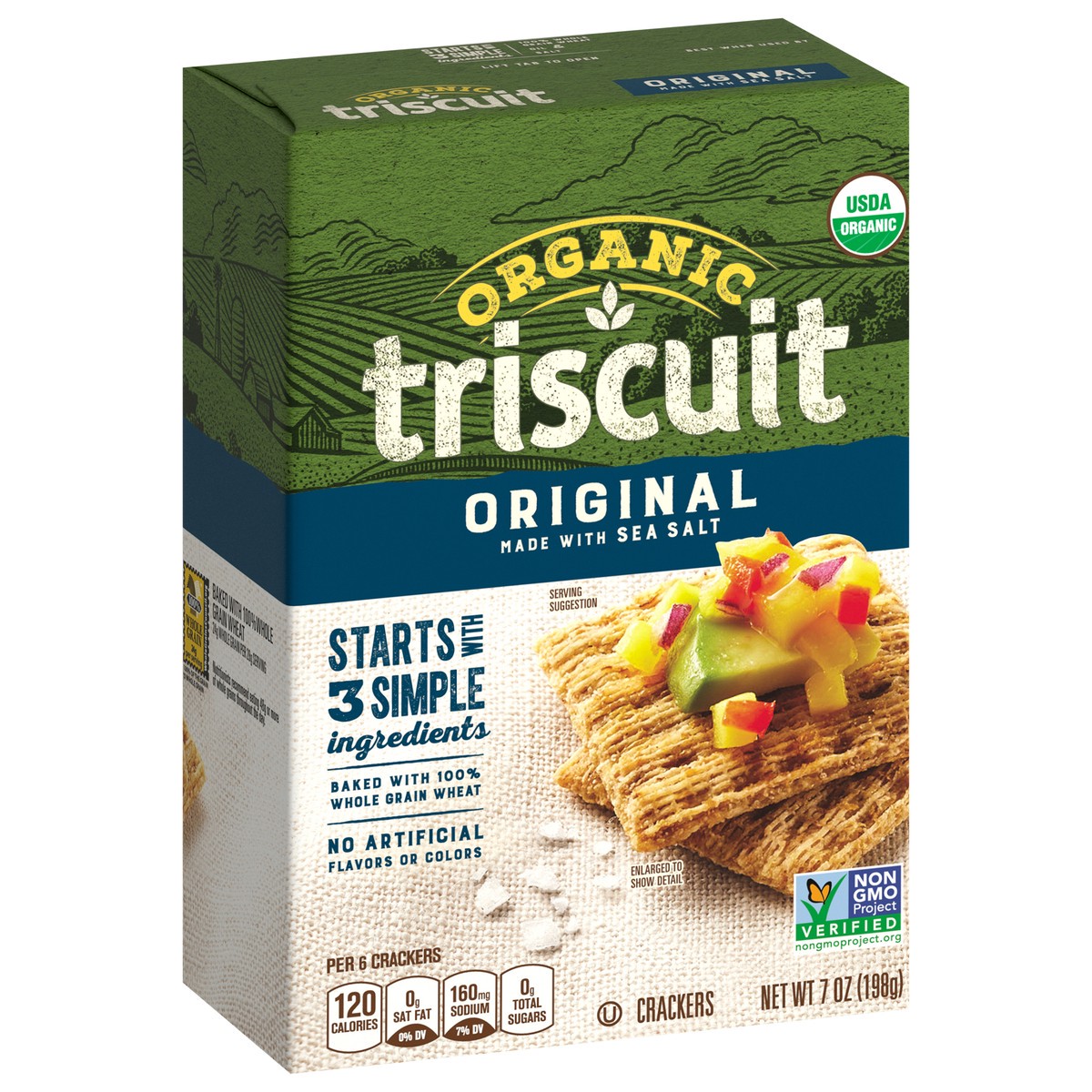 slide 2 of 9, Triscuit Organic Original Crackers, 7 oz
