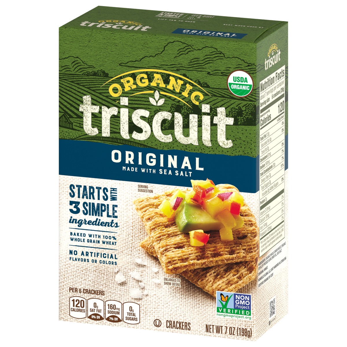 slide 3 of 9, Triscuit Organic Original Crackers, 7 oz