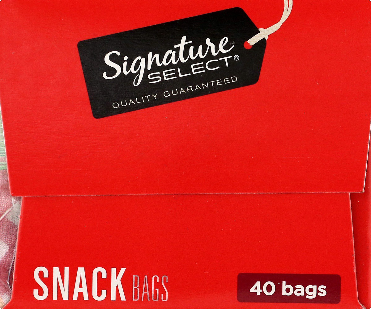 slide 5 of 9, Signature Select Double Zipper Snack Bags 40 ea, 40 ct