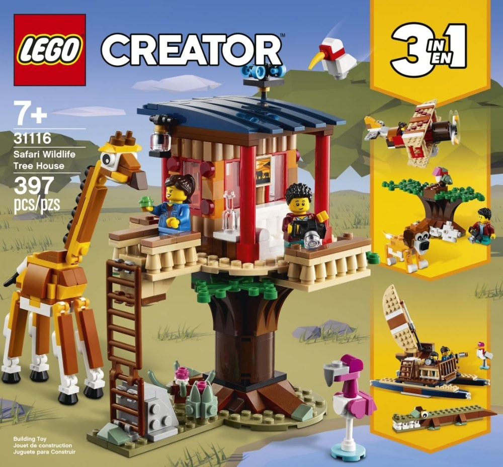 slide 1 of 1, LEGO Creator 3-in-1 Safari Wildlife Tree House Playset, 1 ct