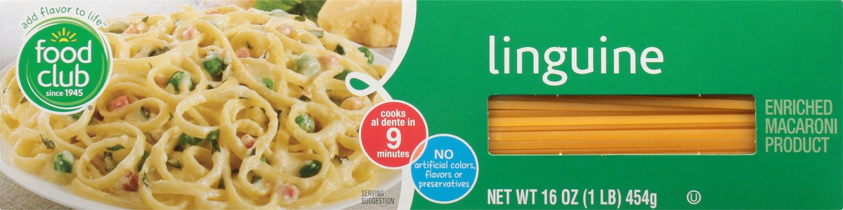 slide 9 of 10, Food Club Pasta Linguine Box, 16 oz