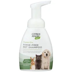 Citrus Magic Fragrance Free Rinse-Free Pet Shampoo