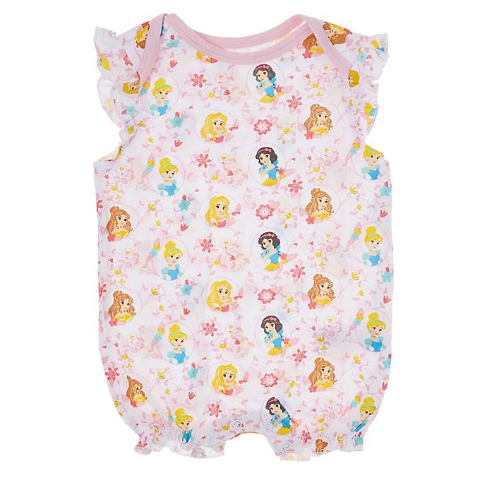 slide 3 of 3, Disney Baby Princess Rompers - Pink, 2 ct; 12 M