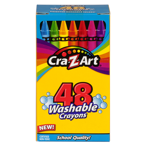 slide 1 of 5, Cra-Z-Art Washable Classic Crayons, Assorted Colors, Pack Of 48 Crayons, 48 ct