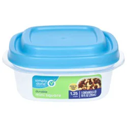 Simply Done 1.25 Cup Mini Square Durable Container & Lid