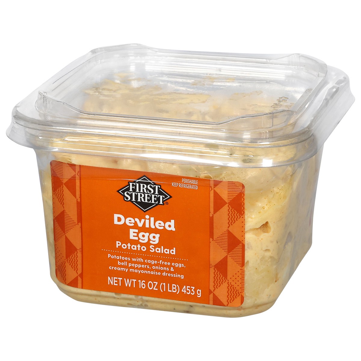 slide 4 of 4, First Street Deviled Egg Potato Salad, 16 oz