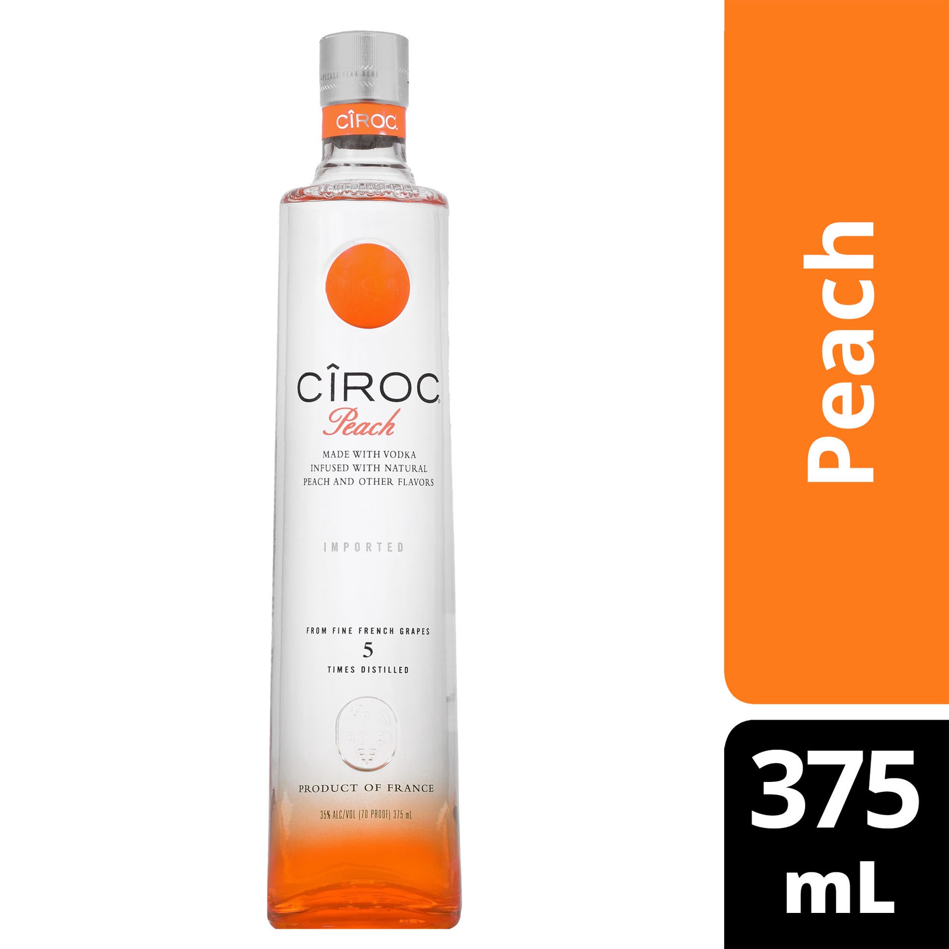 slide 2 of 3, Ciroc Peach Vodka, 375 ml