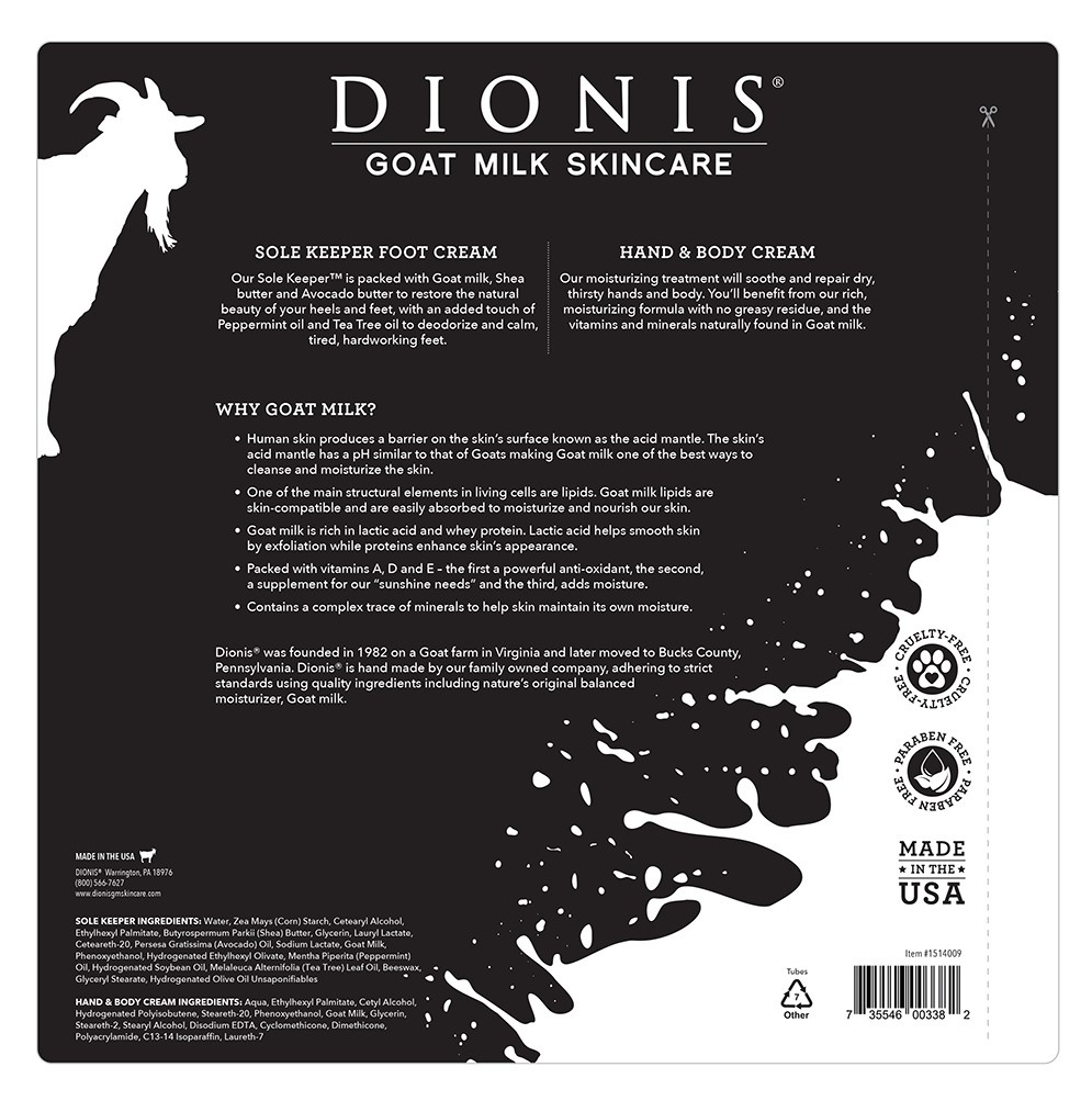 slide 2 of 2, Creative Consumer Dionis Natural Goat Milk Hand and Foot Set, 1 ct