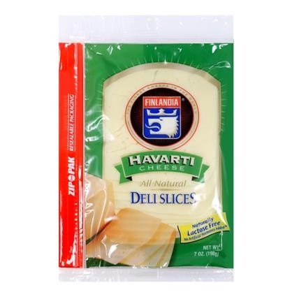 slide 1 of 3, Finlandia Natural Deli Slices Cheese Imported Havarti, 7 oz