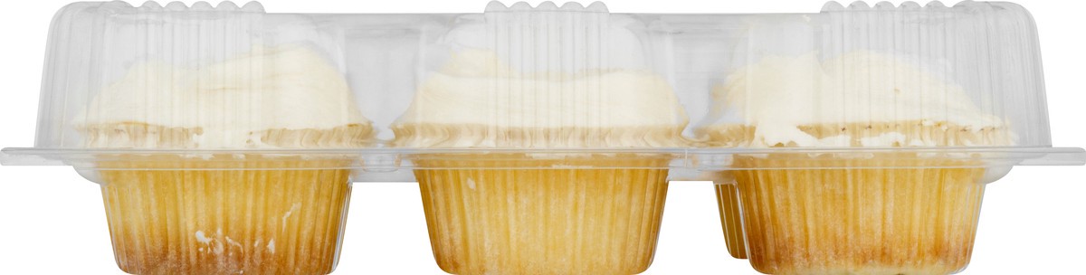 slide 6 of 8, Ukrop's Yellow Batter Cupcakes Iced White, 6 ct; 13 oz
