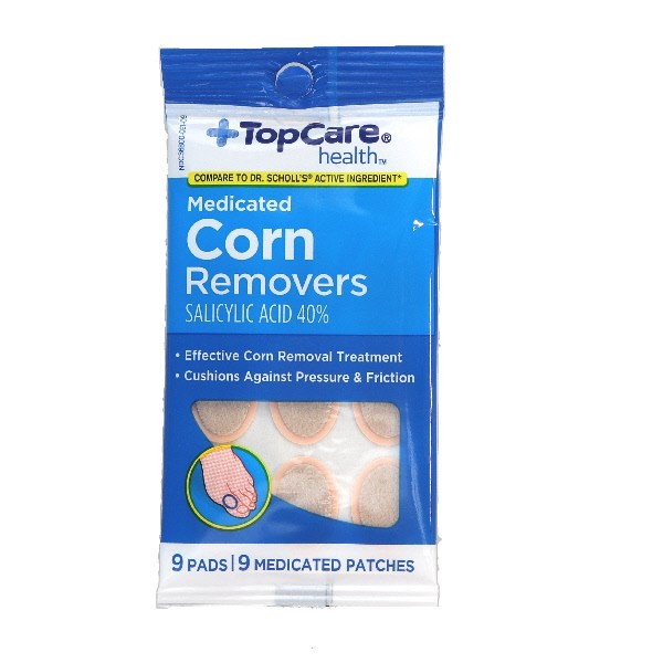 slide 1 of 6, TopCare Medicated Corn Removers Salicylic Acid Pads, 9 ct