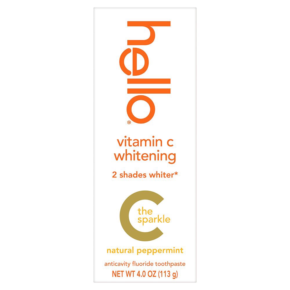 slide 1 of 1, Hello Vitamin C Whitening Toothpaste with Fluoride, 4 oz