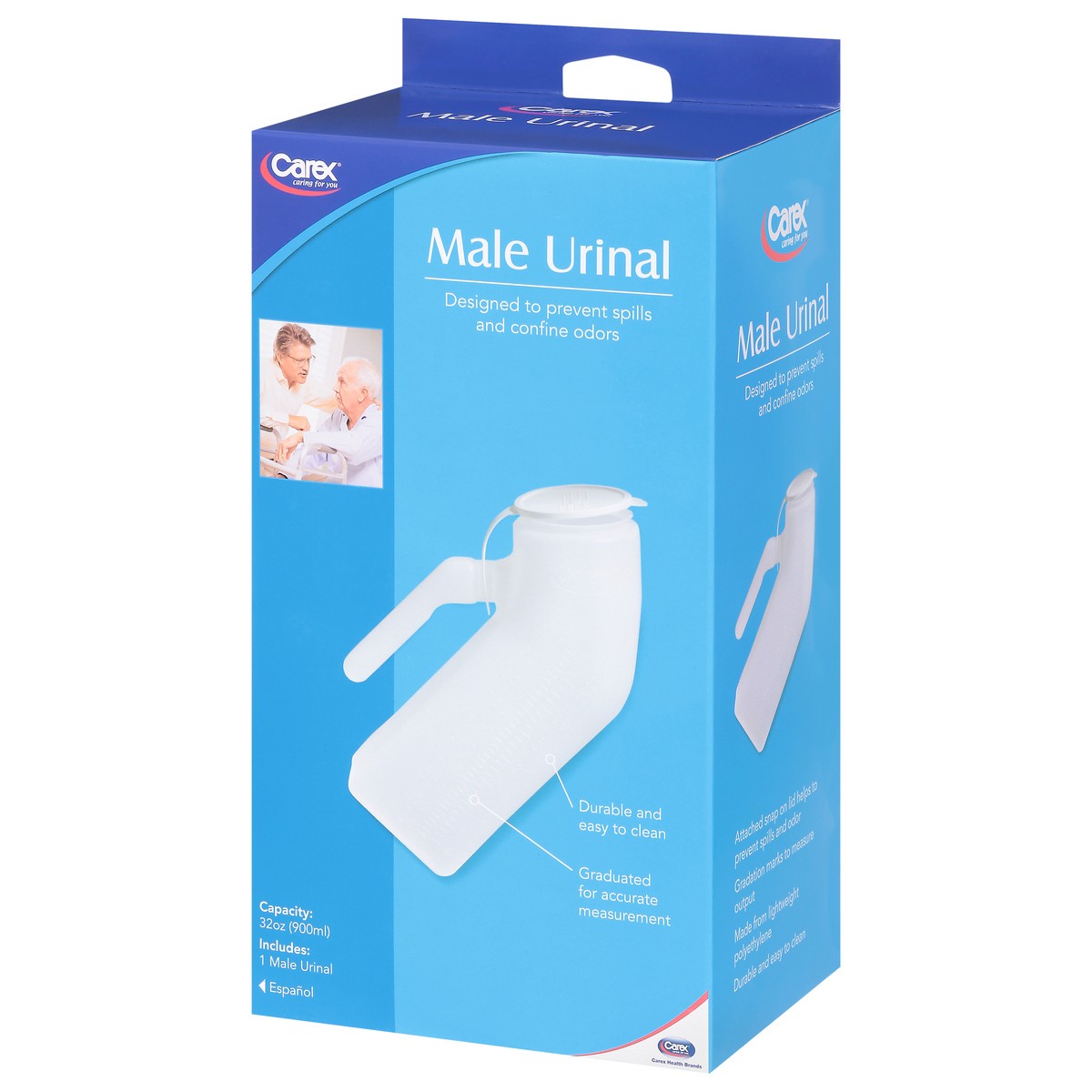 slide 2 of 9, Carex Rubbermaid Male Urinal, 1 ct